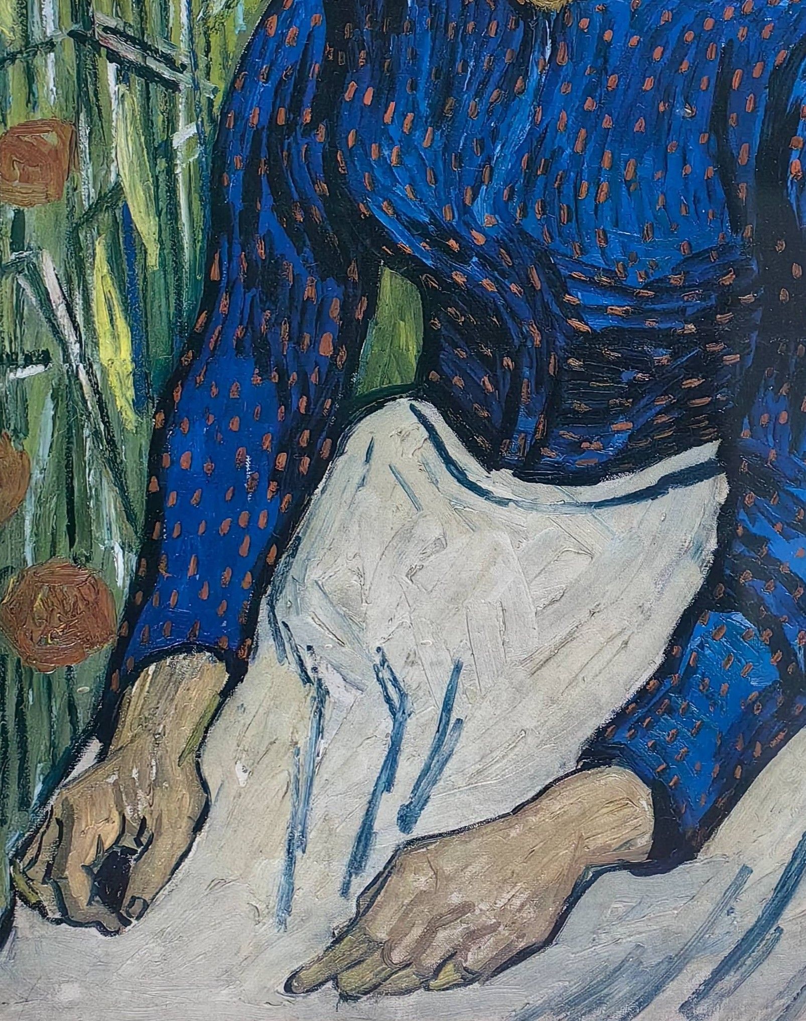 Young Peasant Woman with Straw Hat - Additional view