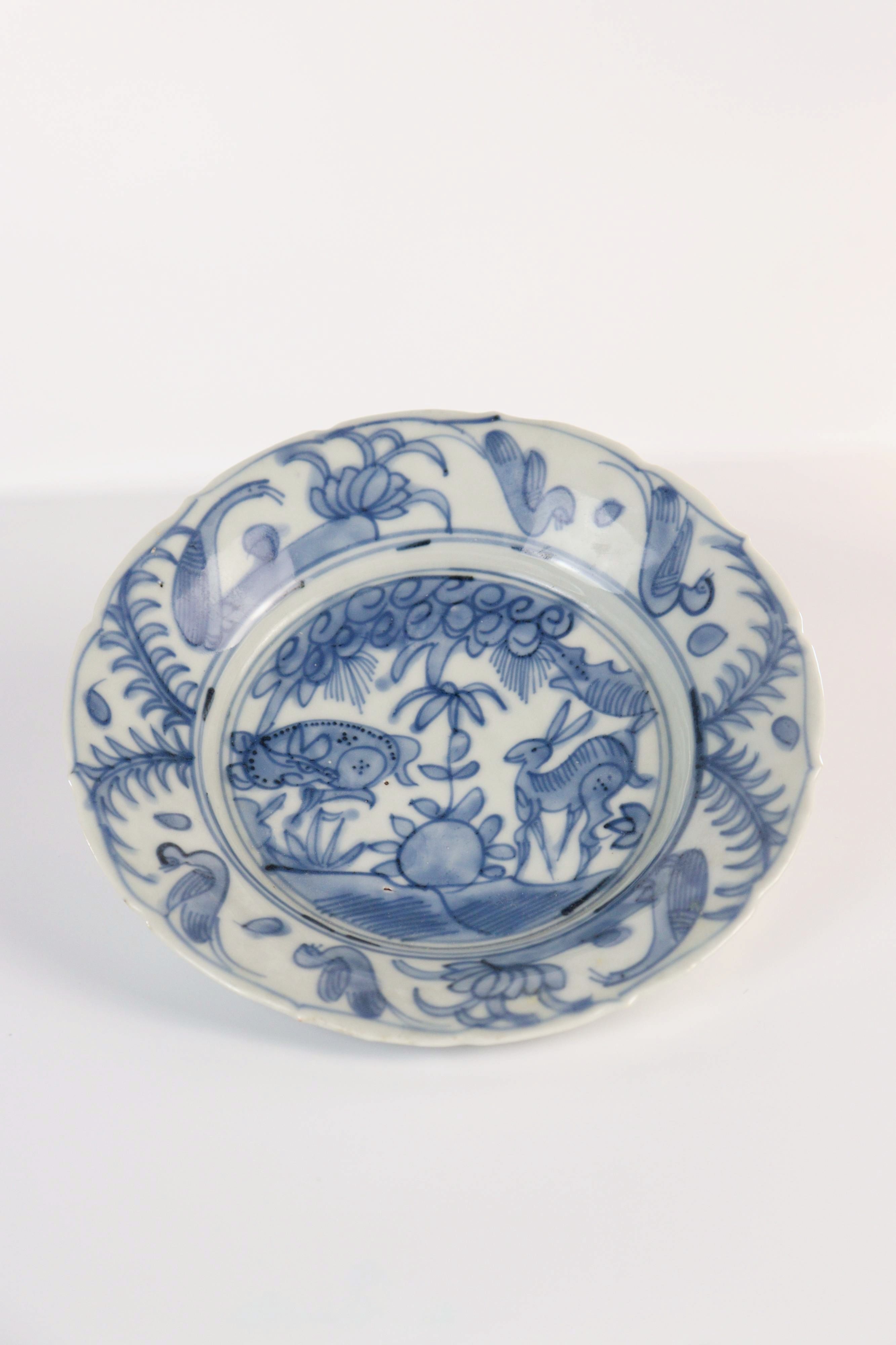 A Ming Dynasty Blue-and-White Deer Plate  - Additional view