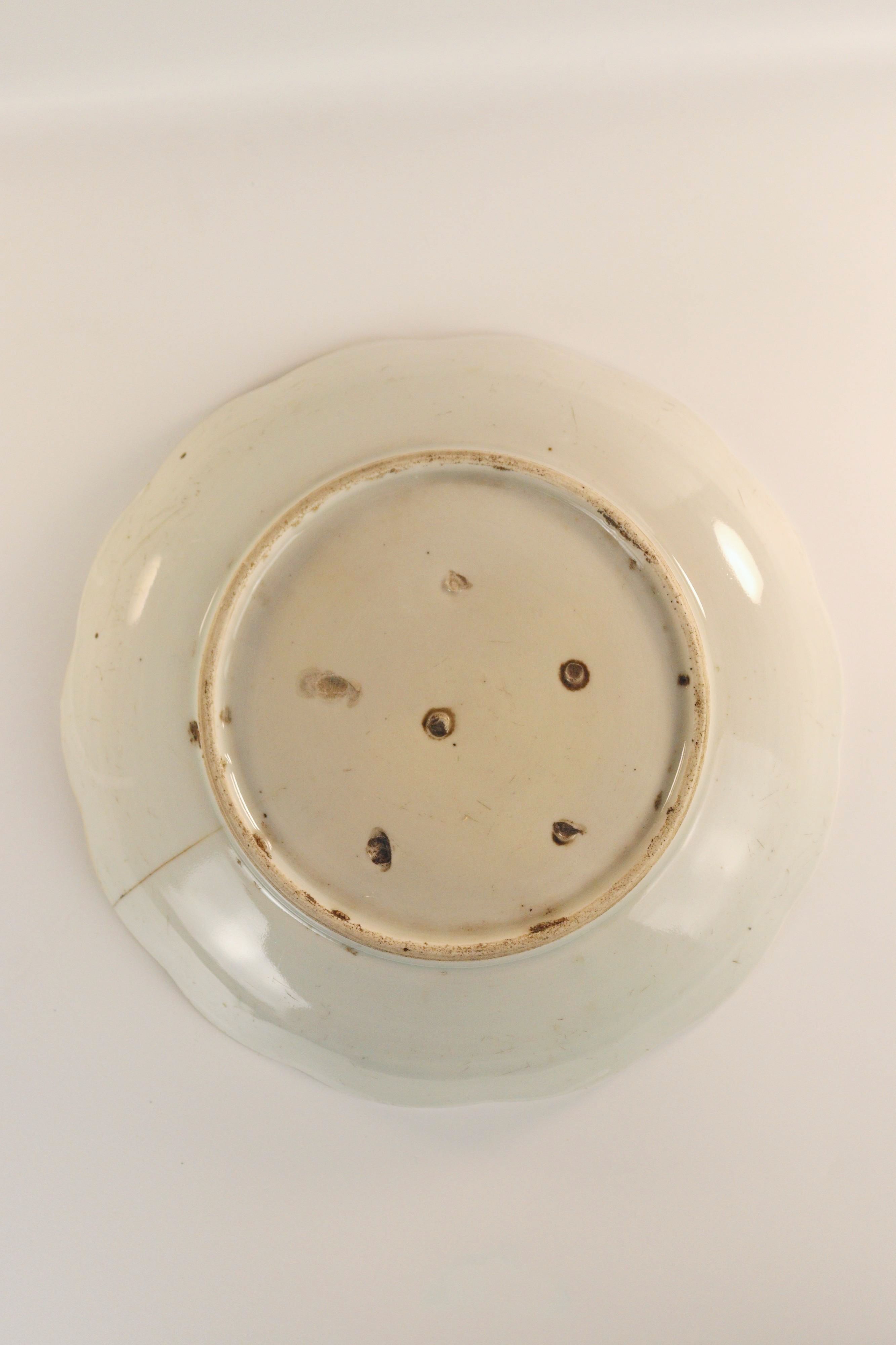 Japanese Blue & White Arita Scalloped Porcelain Dish - Additional view