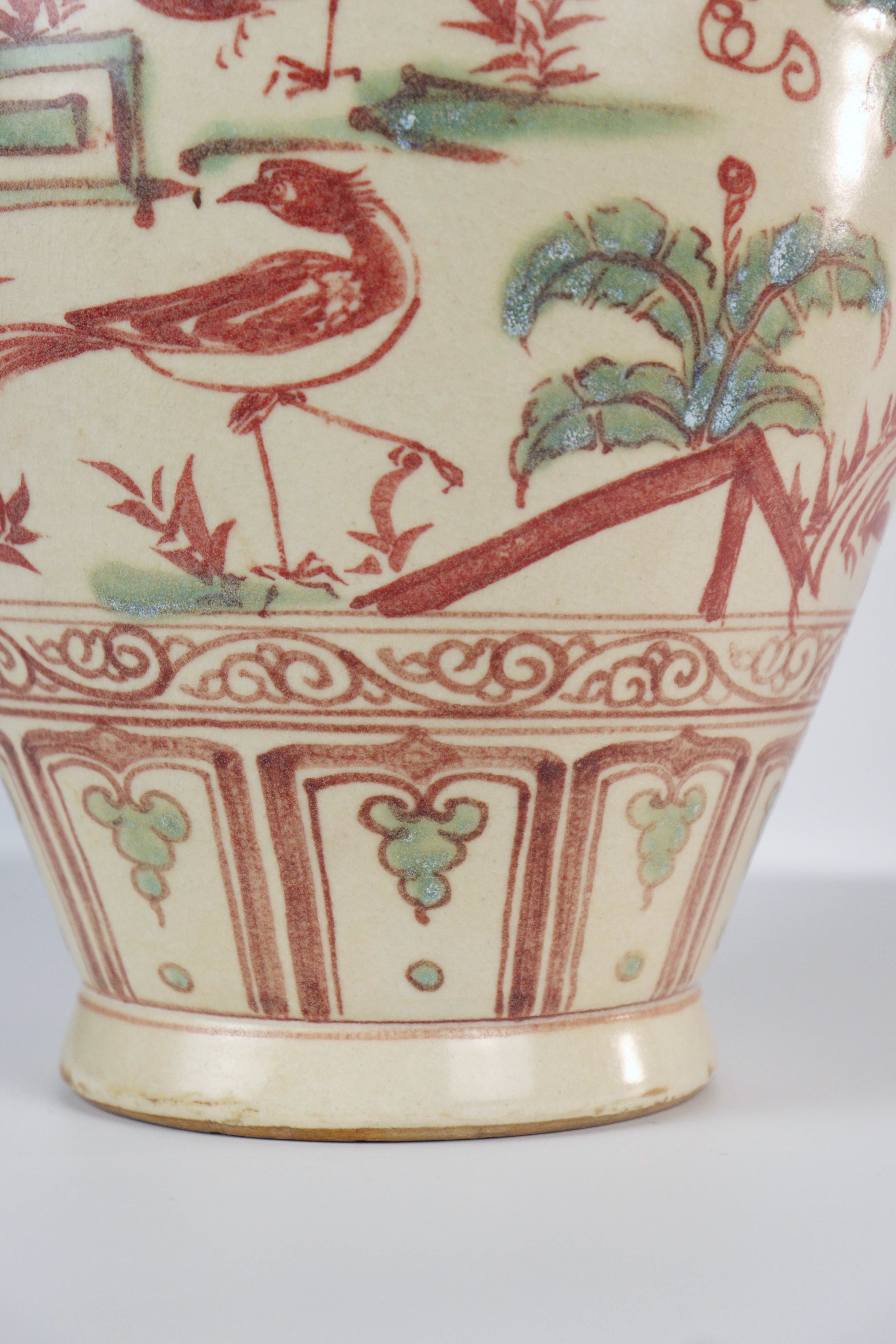 A Polychrome 'Grapevine' Meiping Vase - Additional view