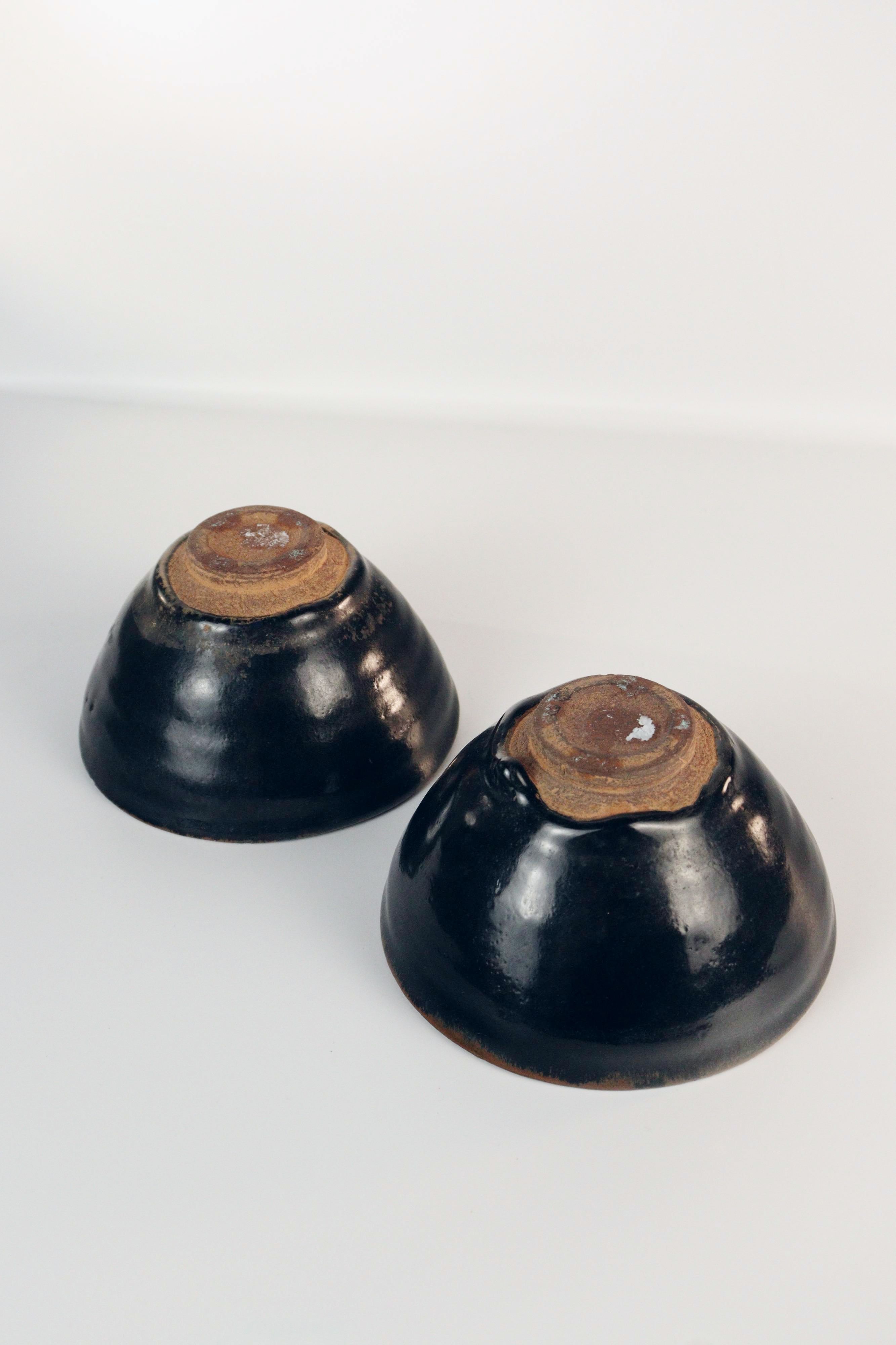 A Pair of Black-Glazed Tenmoku Tea Bowls - Additional view
