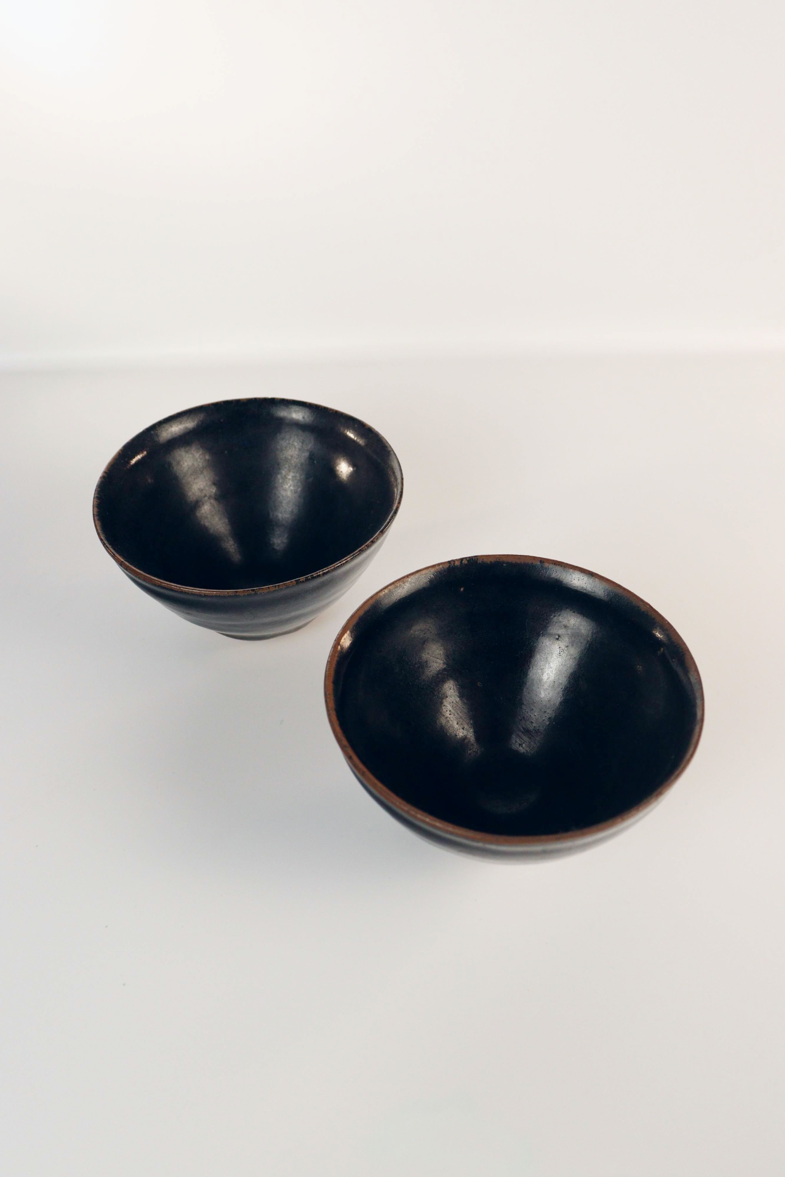 A Pair of Black-Glazed Tenmoku Tea Bowls - Additional view