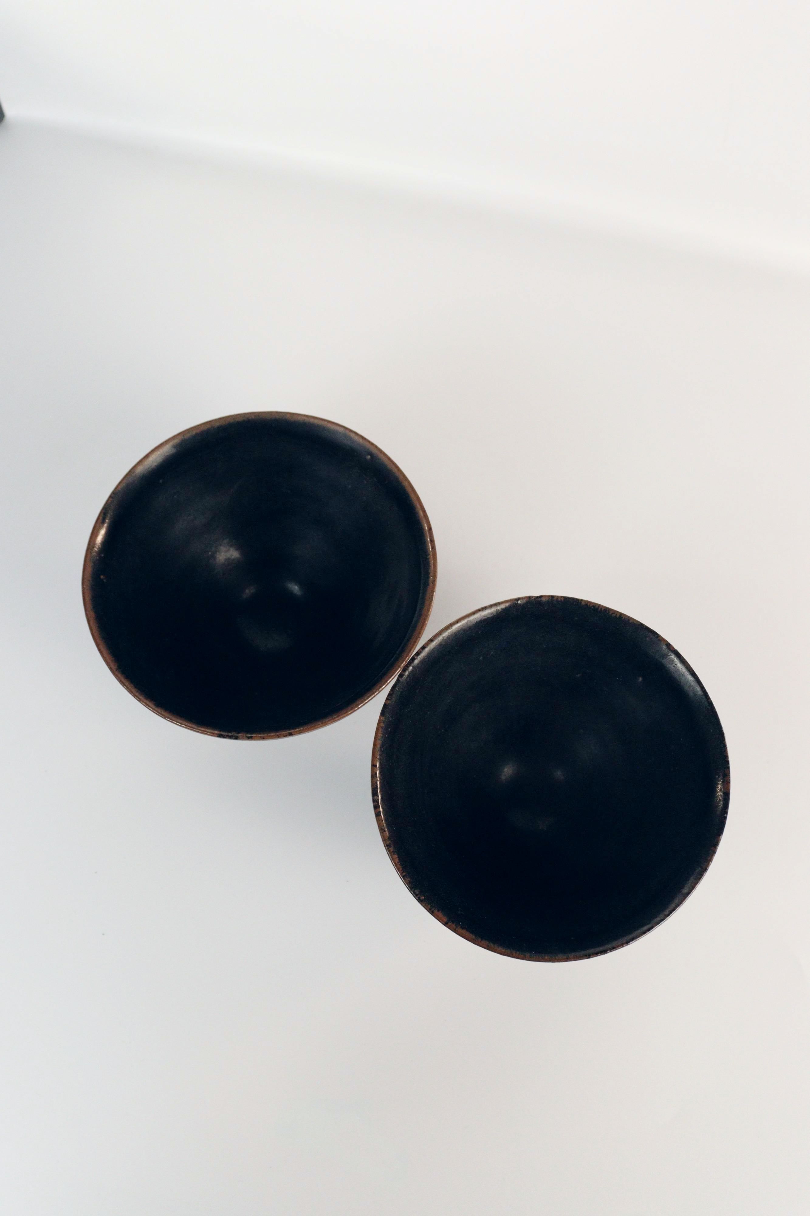 A Pair of Black-Glazed Tenmoku Tea Bowls - Additional view