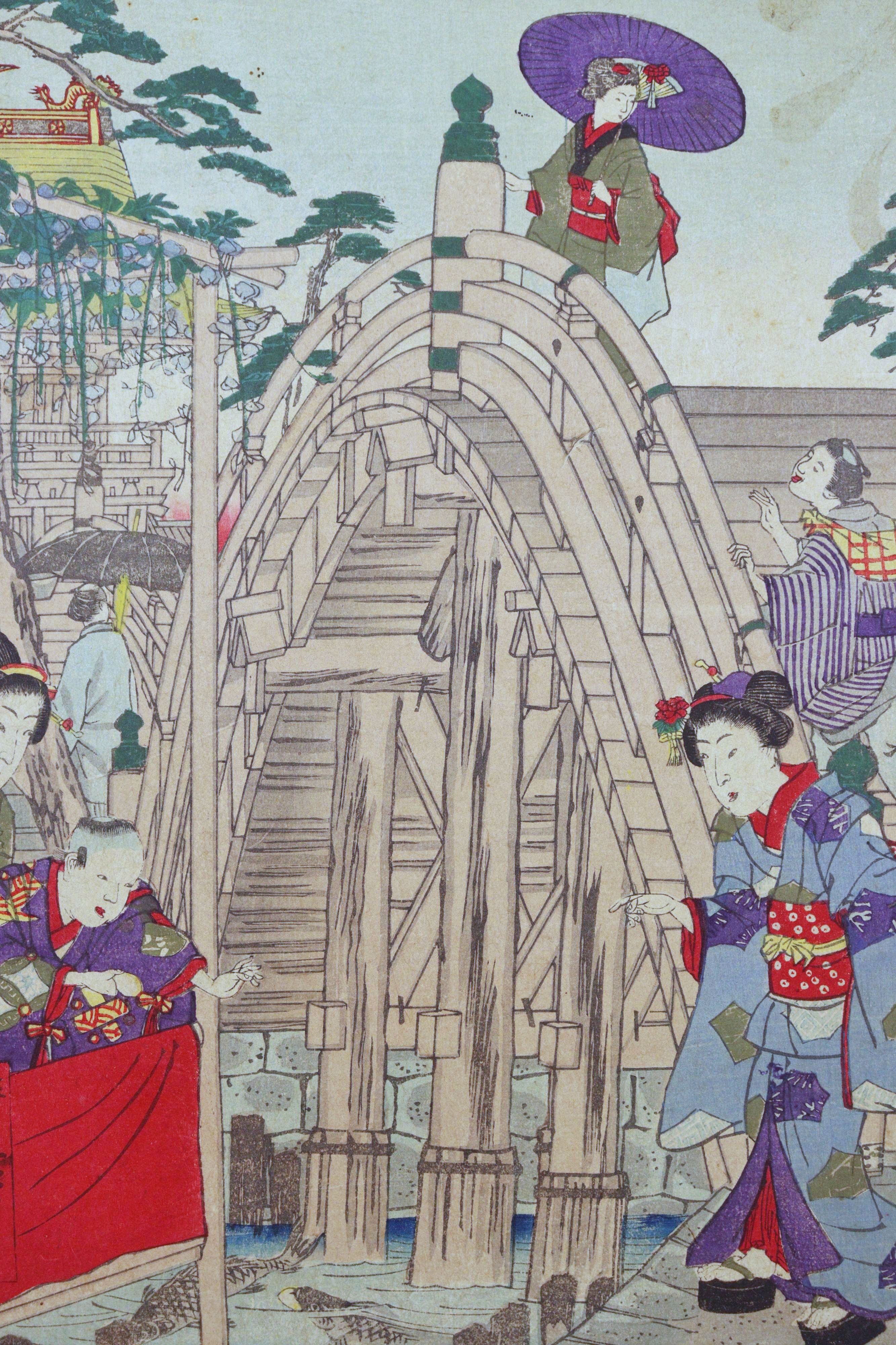 Kuniaki The Scenic Places in Edo, Late 19th Century - Additional view