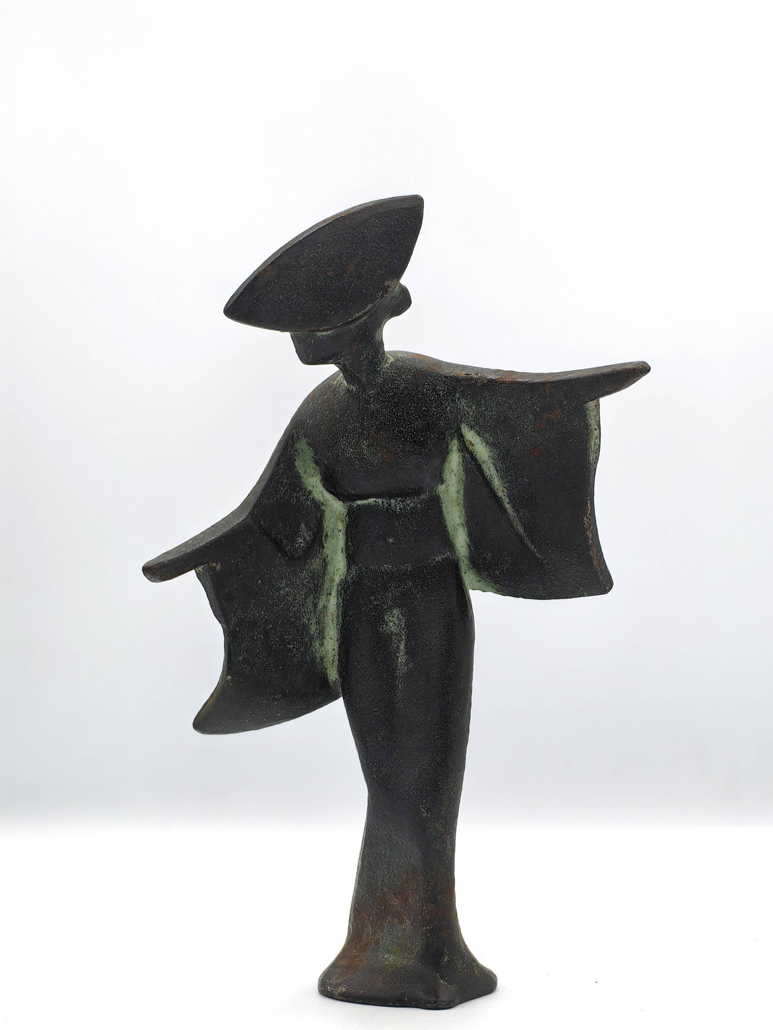 Trio of Cast Iron Awa Odori Geisha Sculptures - Additional view