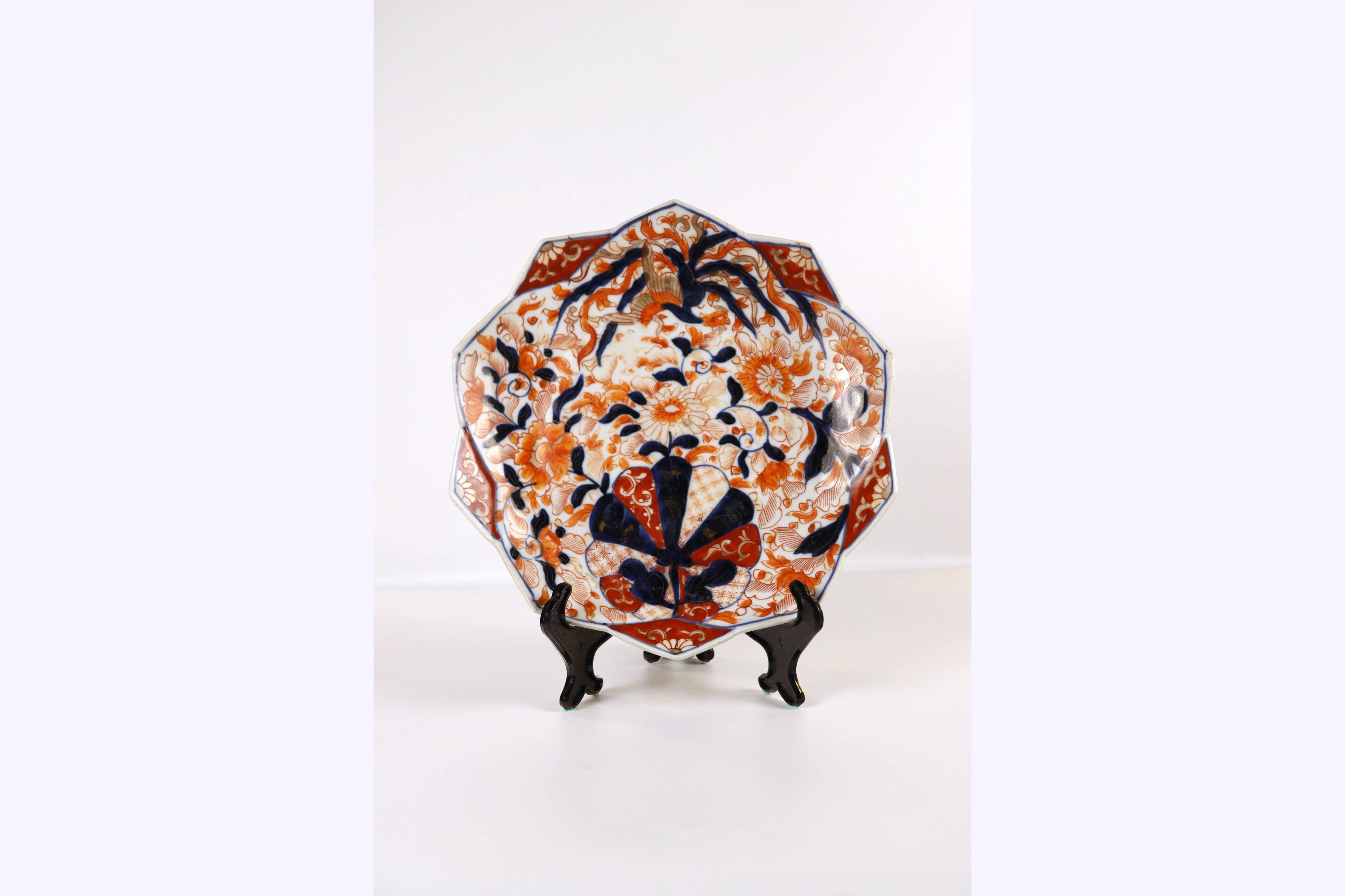 10-Sided Japanese Imari Plate, Meiji Period