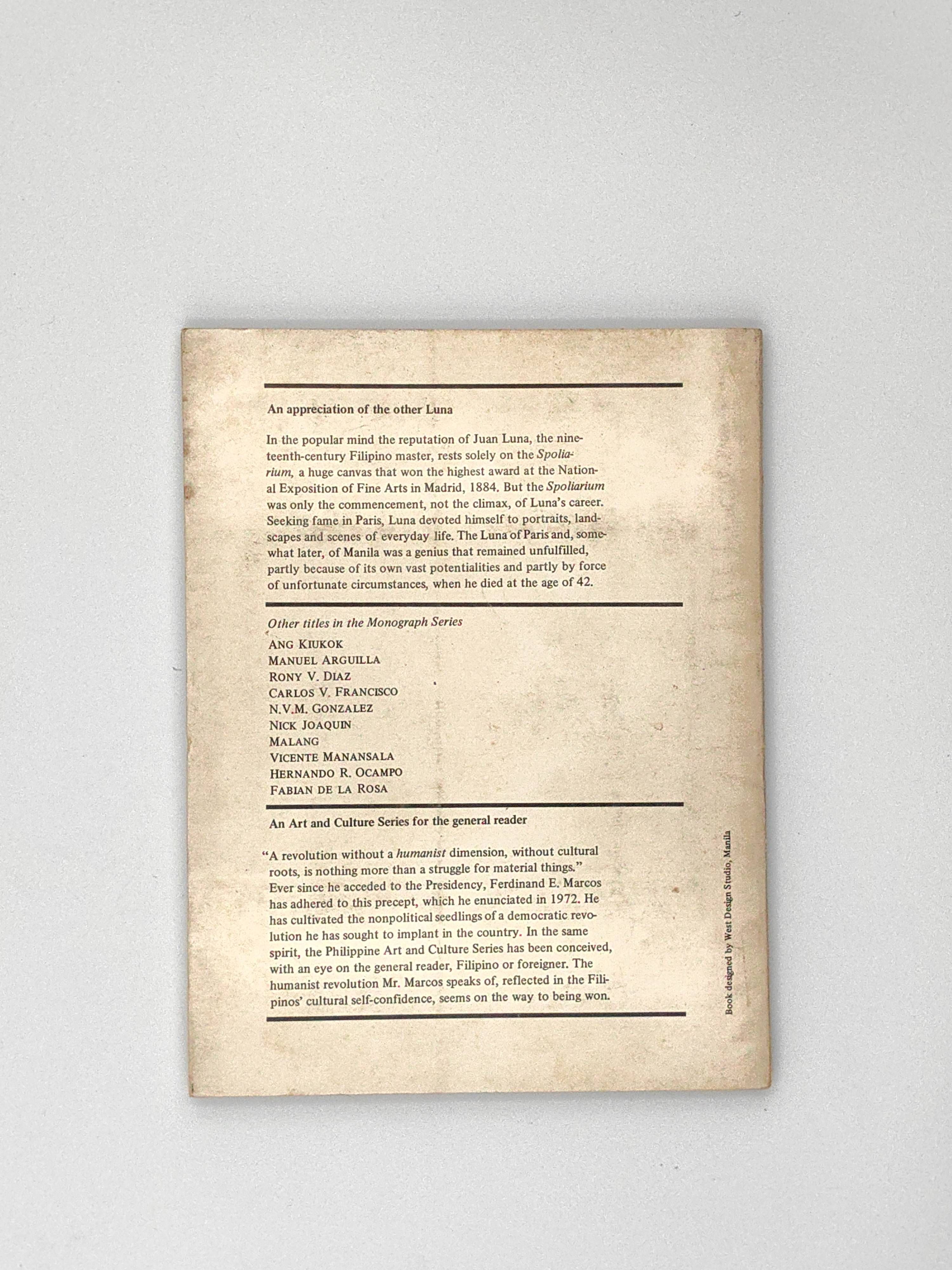 Art and Culture of The Philippine Monograph Series 1: LUNA - Additional view