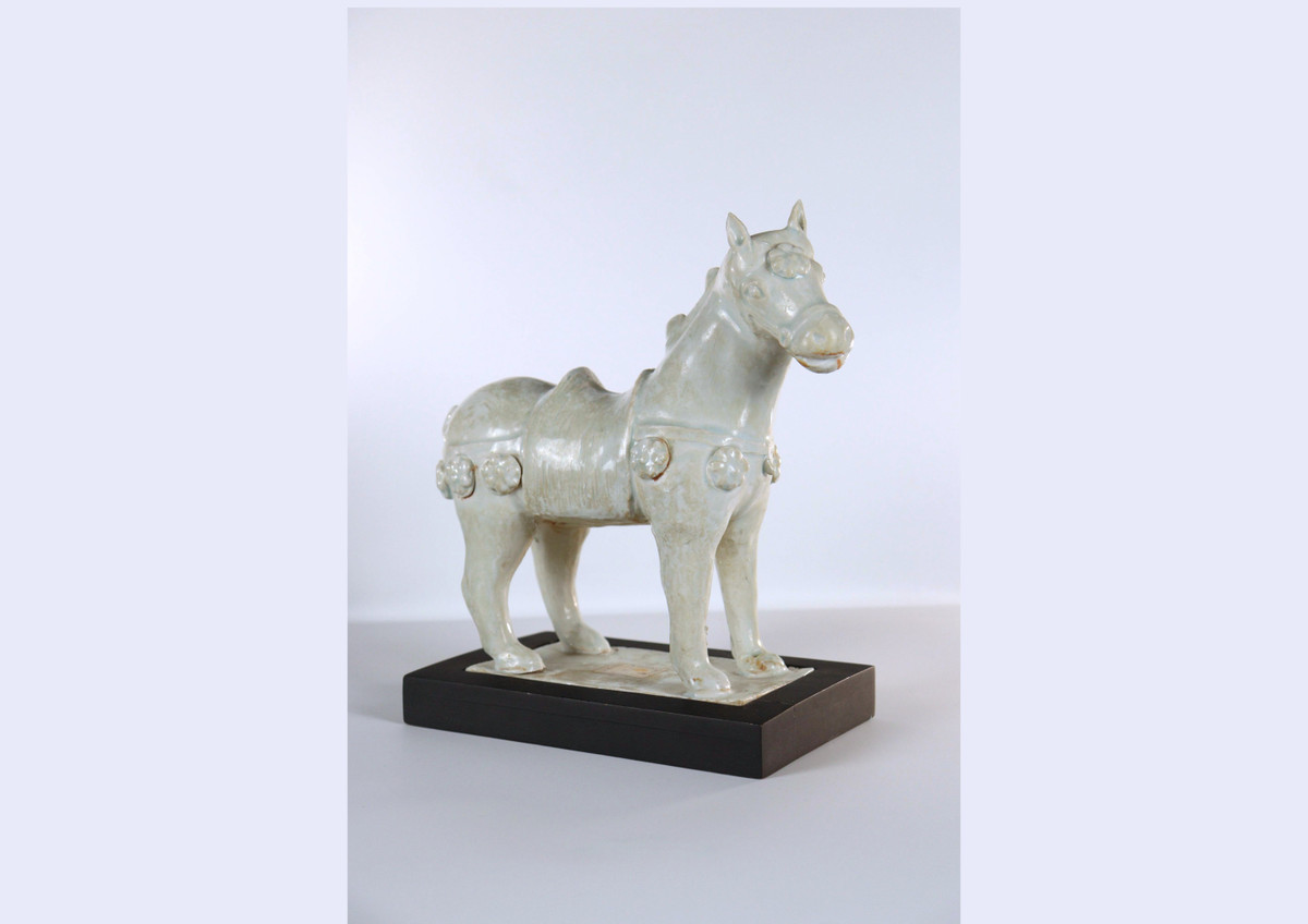 A Qingbai-Glazed Porcelain Horse Figure