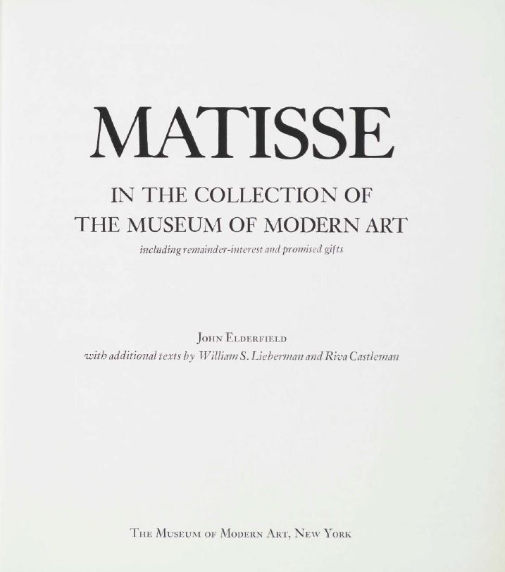 Matisse in the Collection of the Museum of Modern Art - Additional view