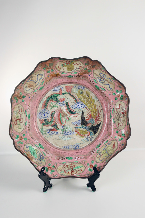Chinese Cloisonné Enamel Dish