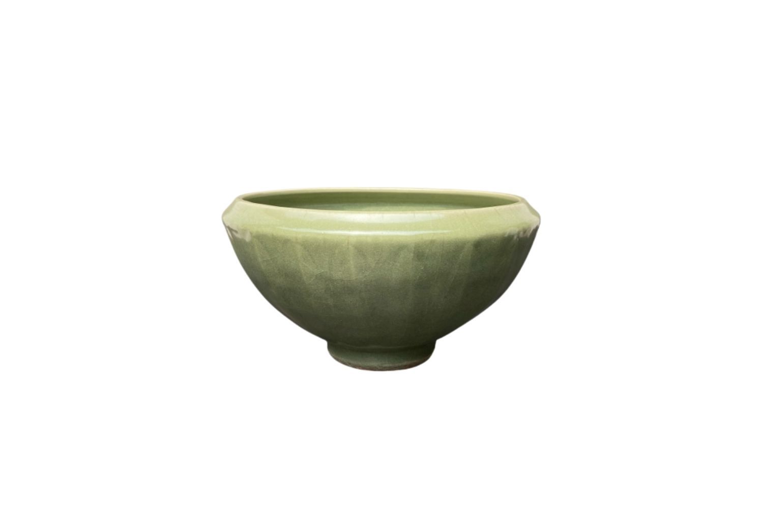 A Large Yuan Style Celadon Glazed  “Lotus” Bowl