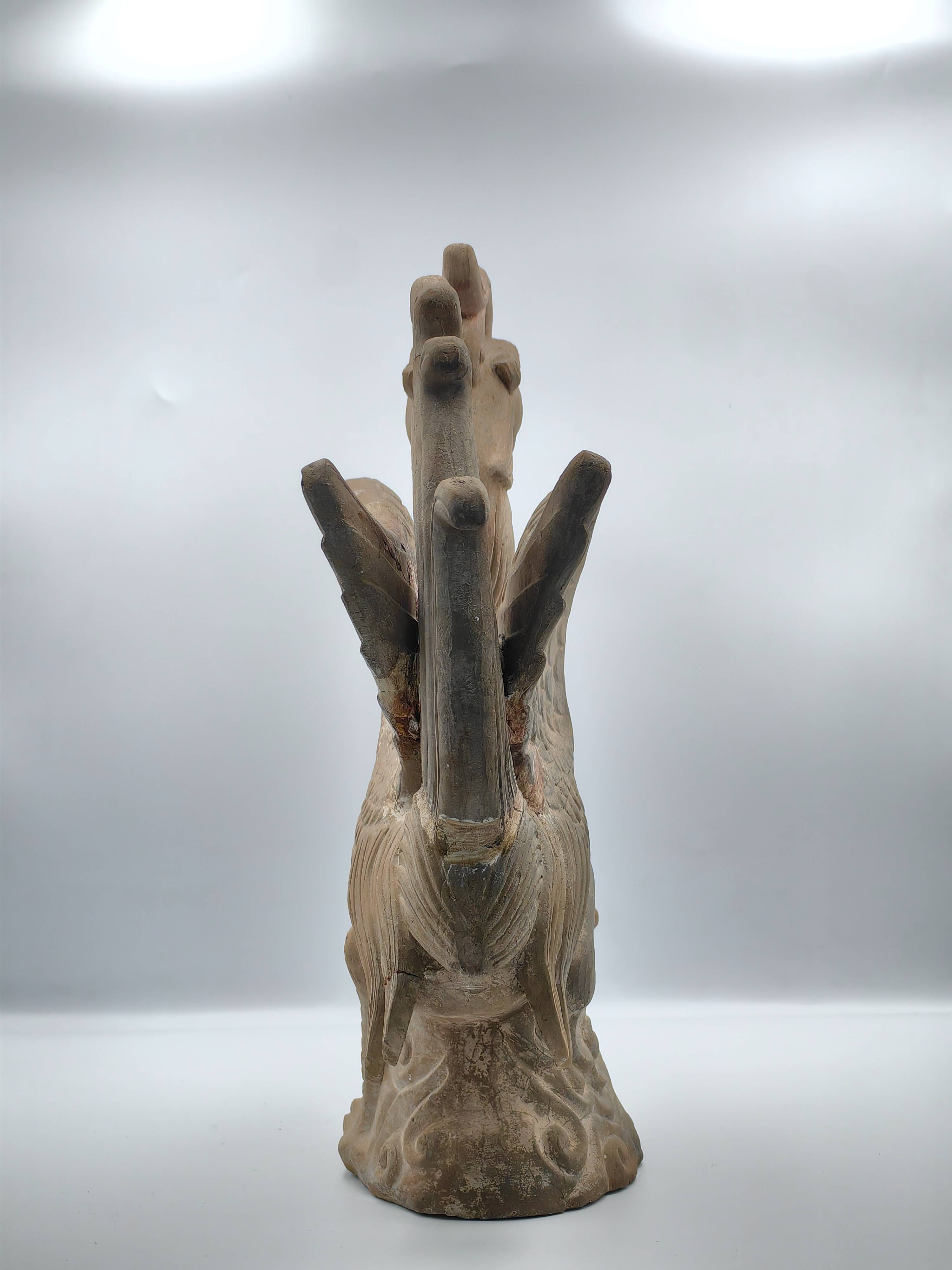 Chinese Roof Tile Figure of a Vermilion Bird - Additional view