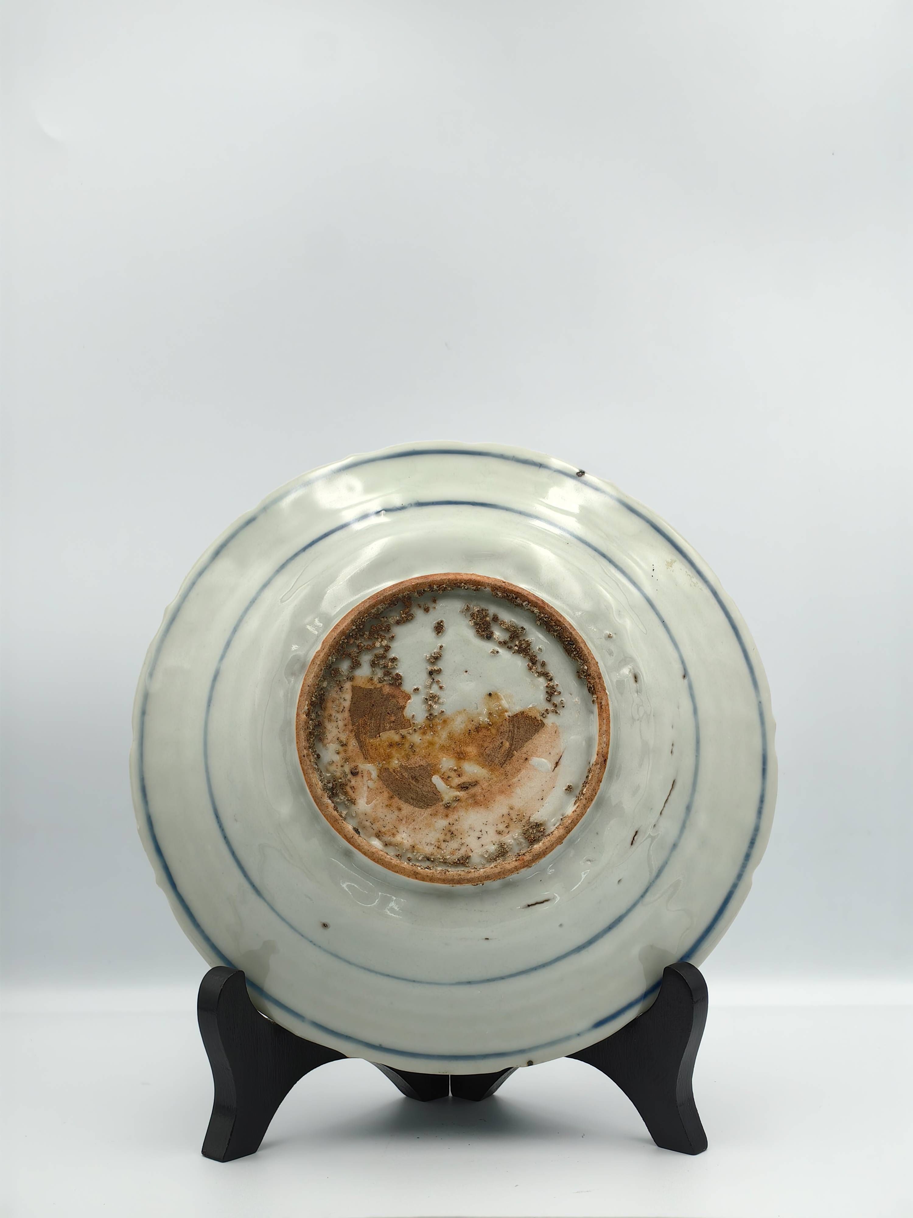 Blue and White 'Deer' Plate, Ming Dynasty, Zhangzhou Ware 'Swatow' - Additional view