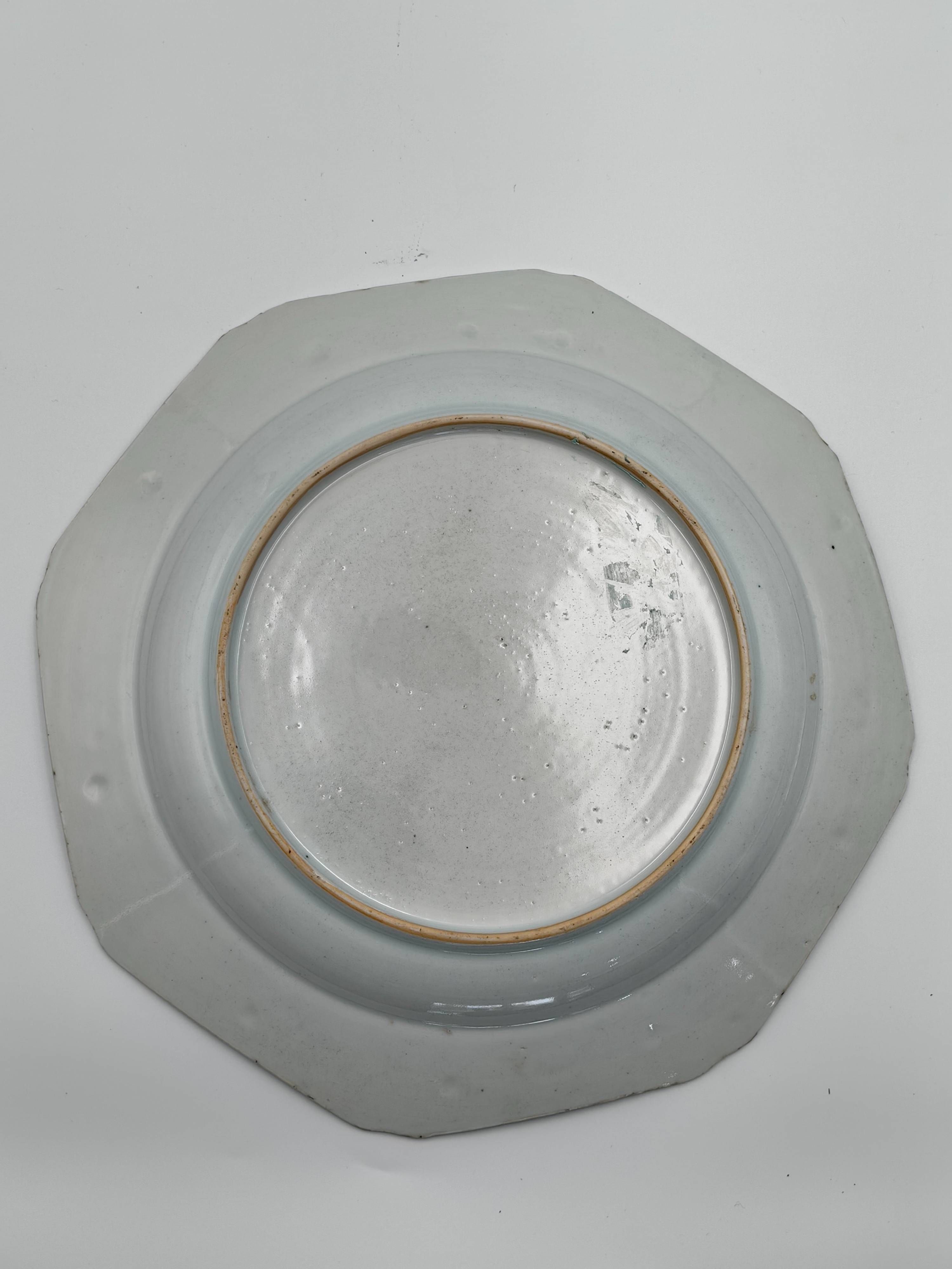 Large Famille Rose Octagonal Plate, Qing Dynasty 18th Century - Additional view