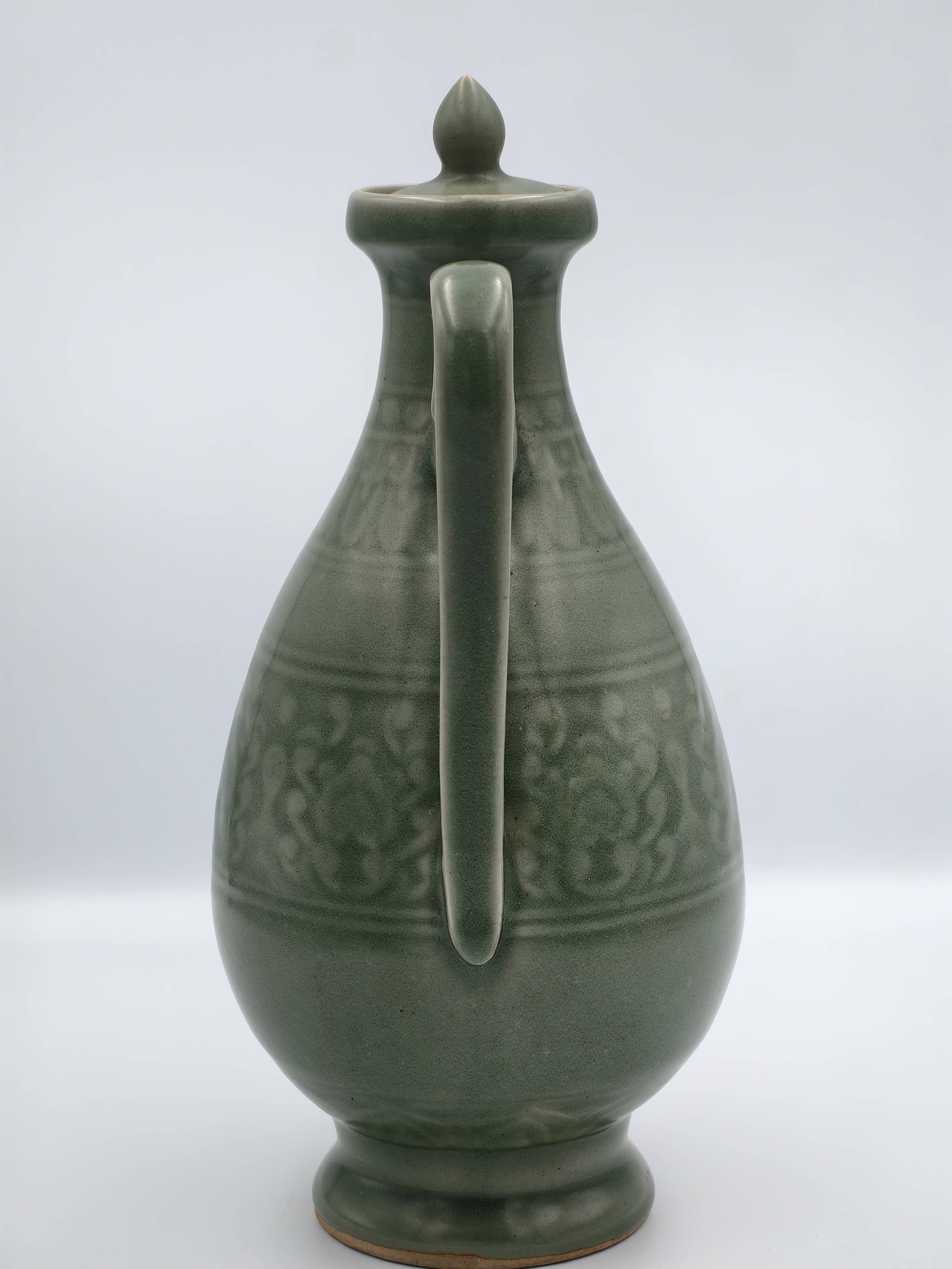 Chinese Celadon Longquan Wine Ewer, 19th Century - Additional view