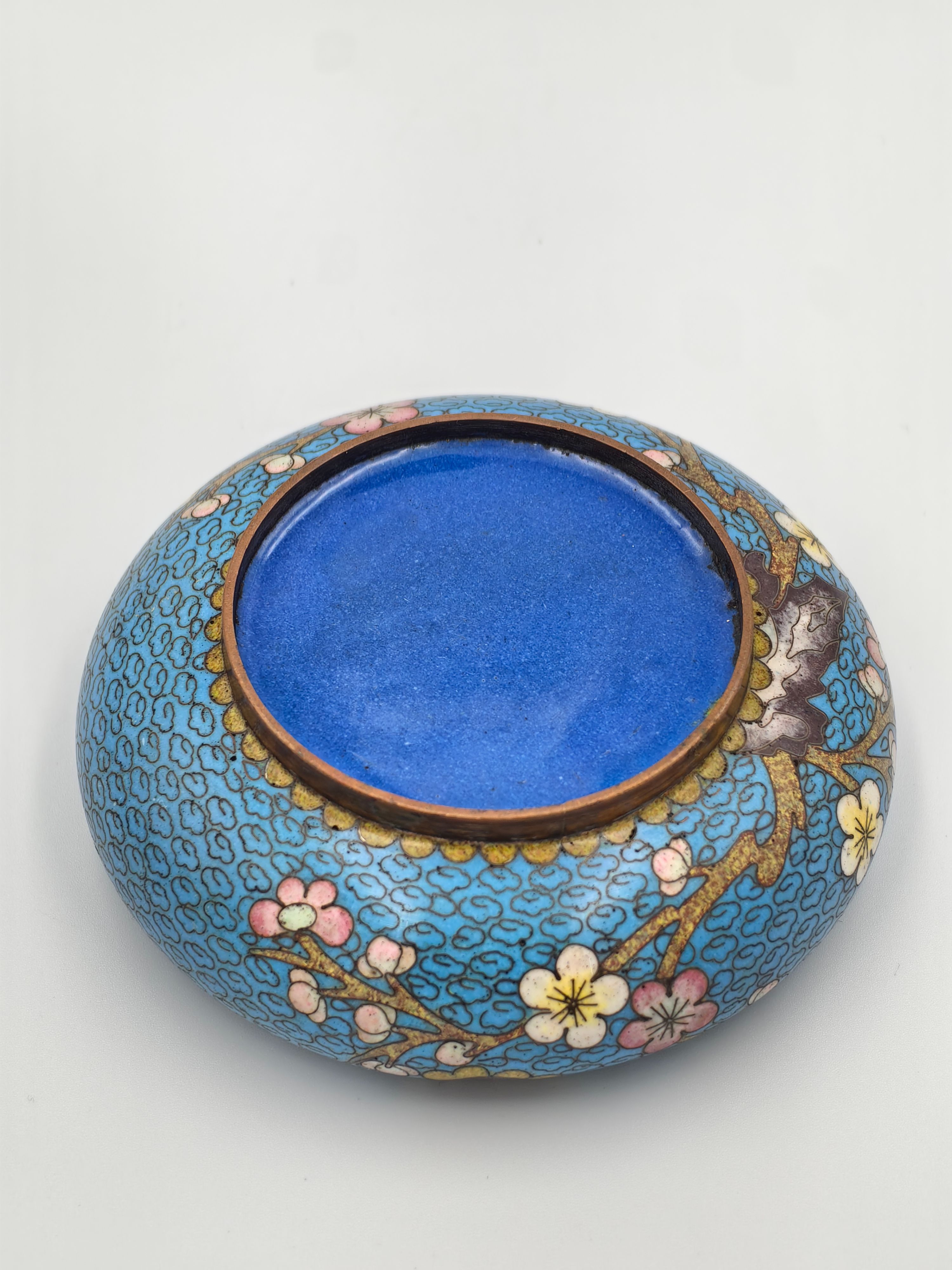Chinese Cloisonne Enameled Brass Ashtray - Additional view