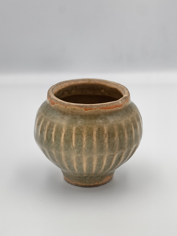 Small ribbed celadon jar, Yuan Dynasty