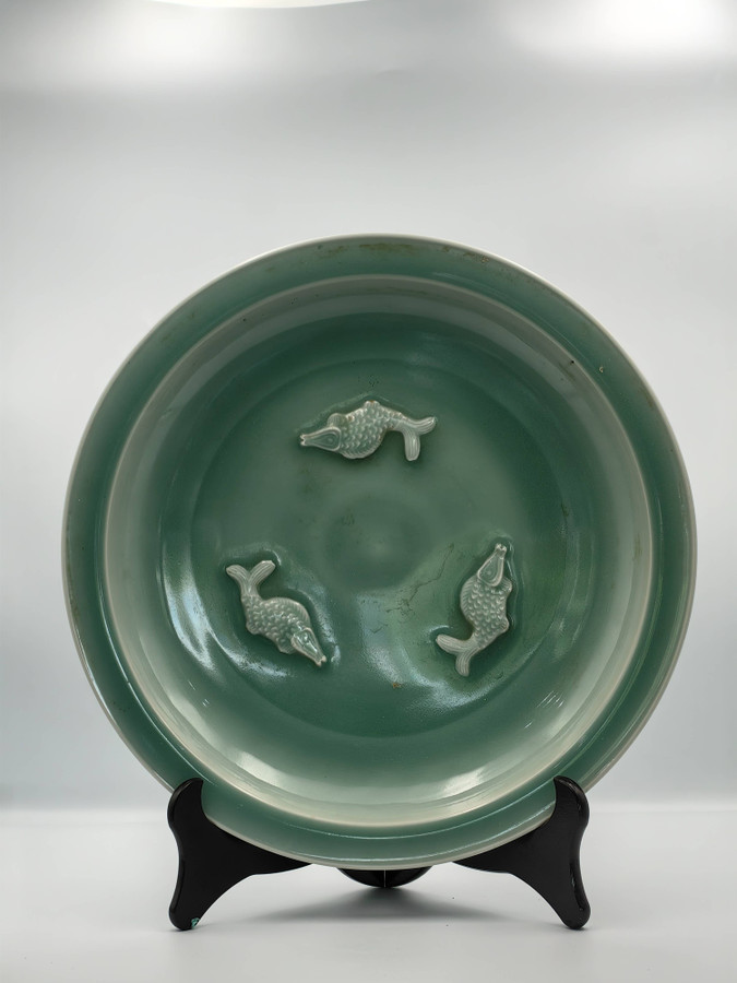 Chinese Celadon-Glazed Charger
