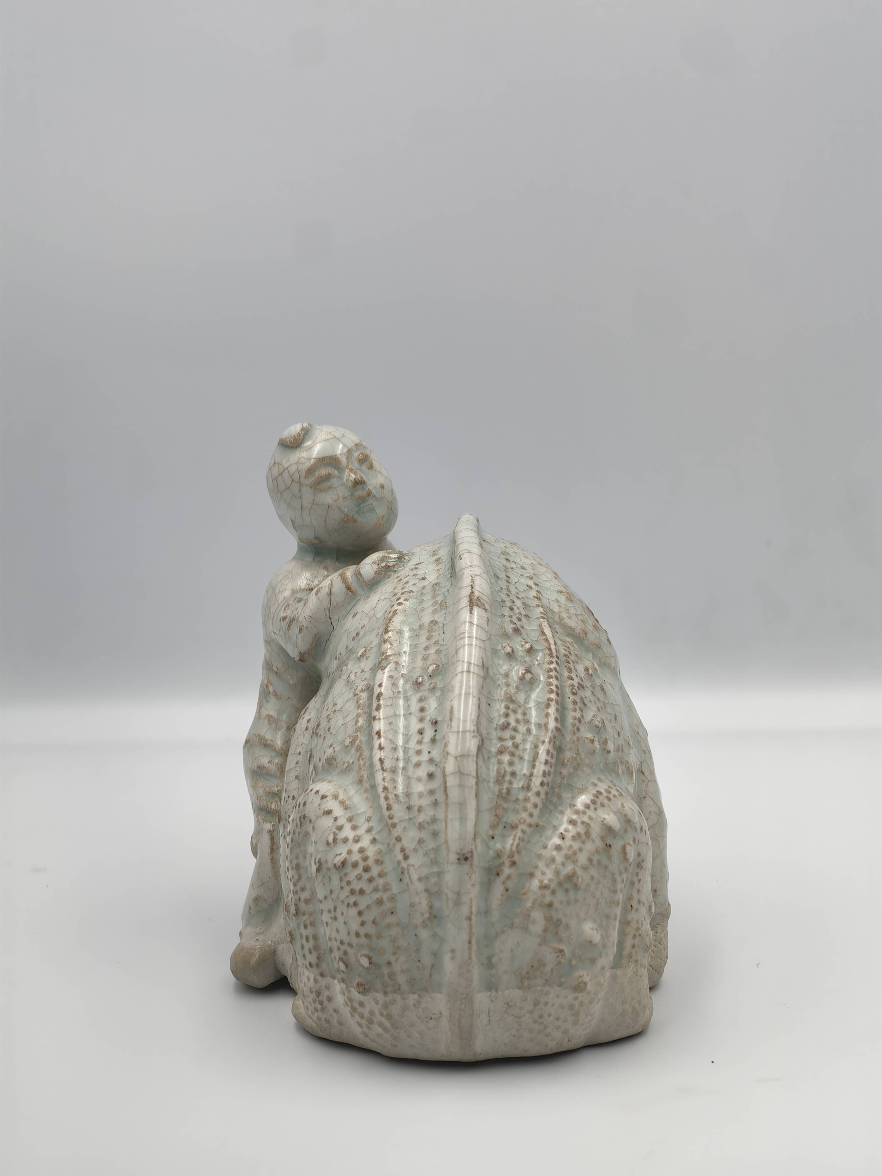 Ge-Glazed Water Dropper Scholar's Object, Qing Dynasty - Additional view